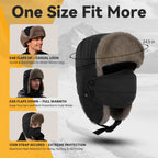 Men's Masked 2-Zone Graphene Heated Trapper Hat