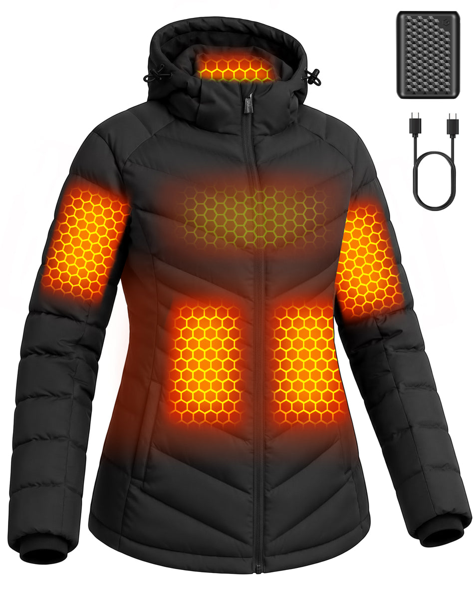 Women's Slimming Puffer 6-Zone Graphene Heated Jacket