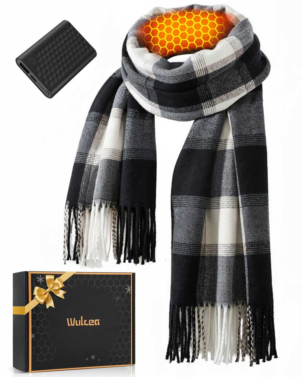 Women's Plaid 1-Zone Graphene Heated Scarf
