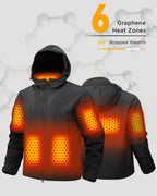 Men's High-Pocket Softshell 6-Zone Graphene Heated Jacket