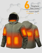 Men's High-Pocket Softshell 6-Zone Graphene Heated Jacket