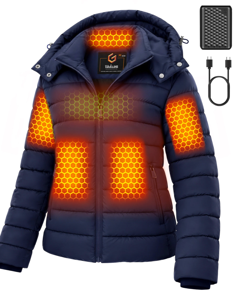 Women's Lightweight Puffer 6-Zone Graphene Heated Jacket