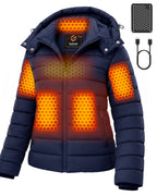 Women's Lightweight Puffer 6-Zone Graphene Heated Jacket