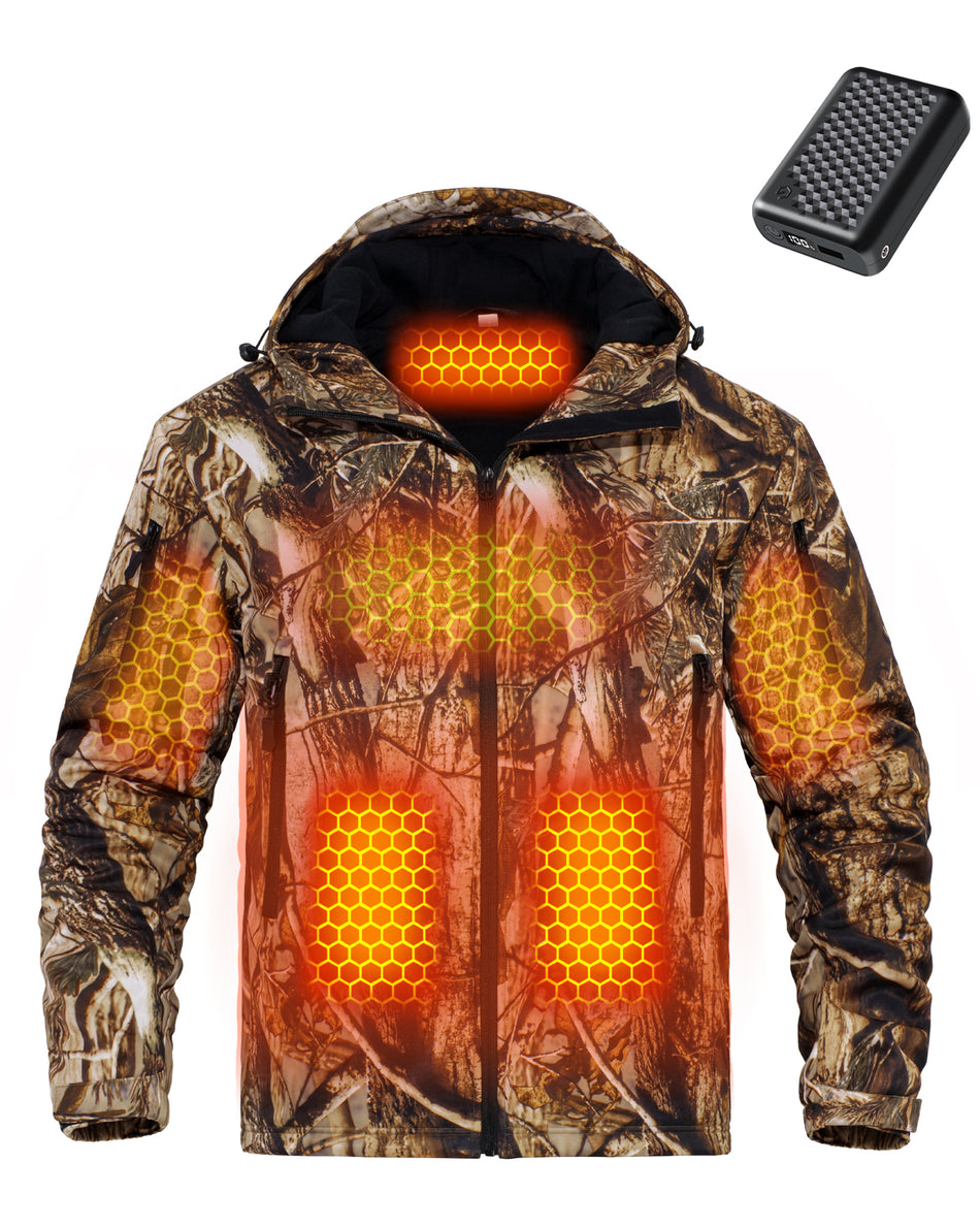 Men's High-Pocket Softshell 6-Zone Graphene Heated Jacket