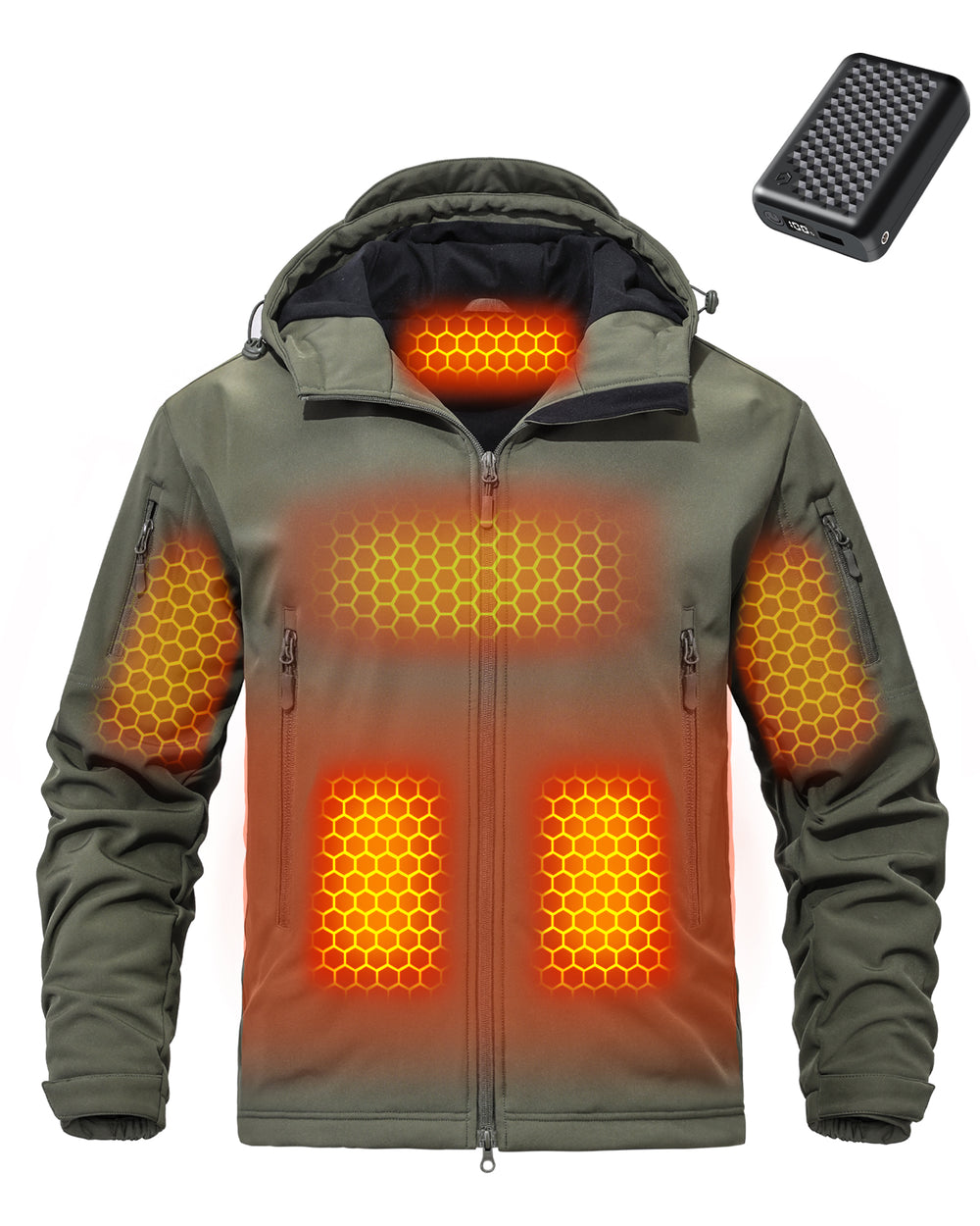 Men's High-Pocket Softshell 6-Zone Graphene Heated Jacket