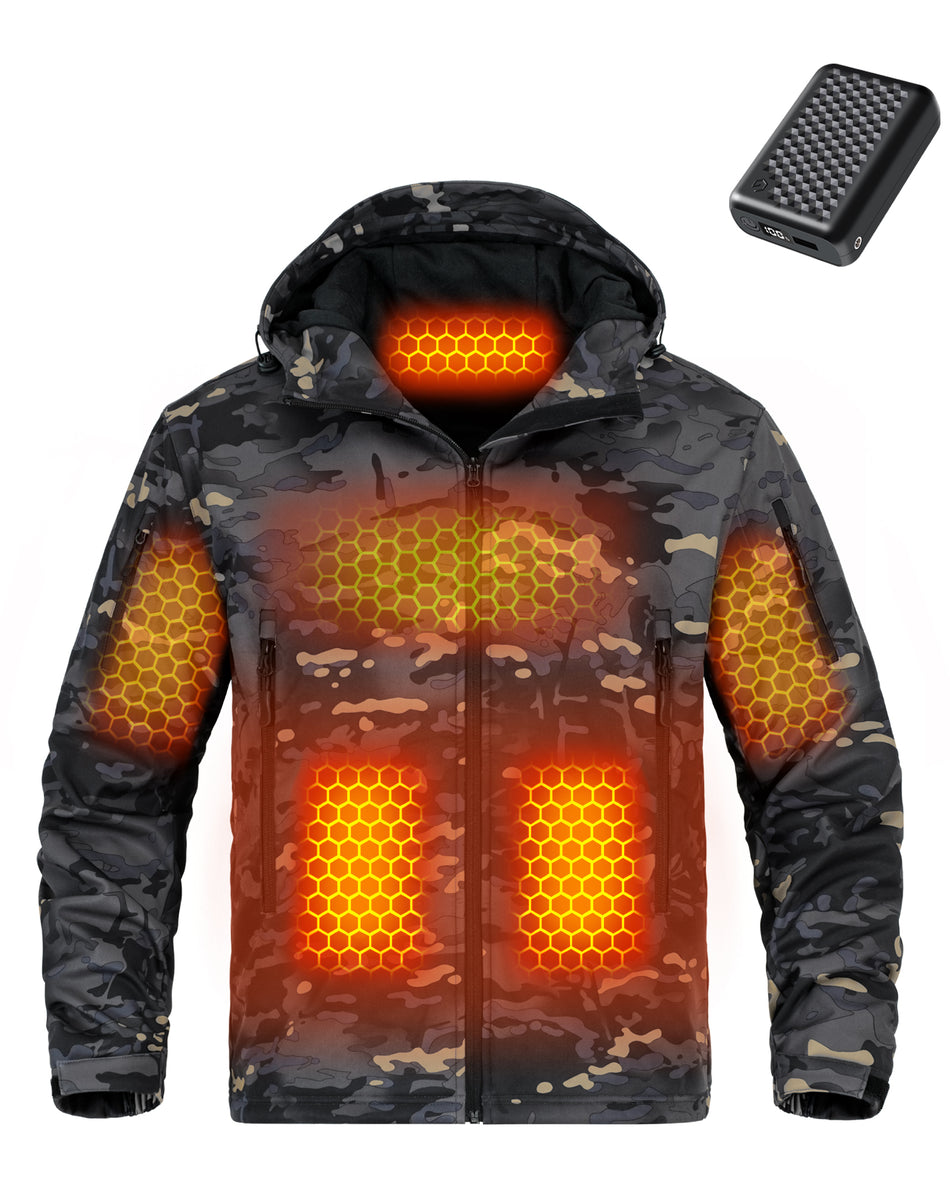 Men's High-Pocket Softshell 6-Zone Graphene Heated Jacket