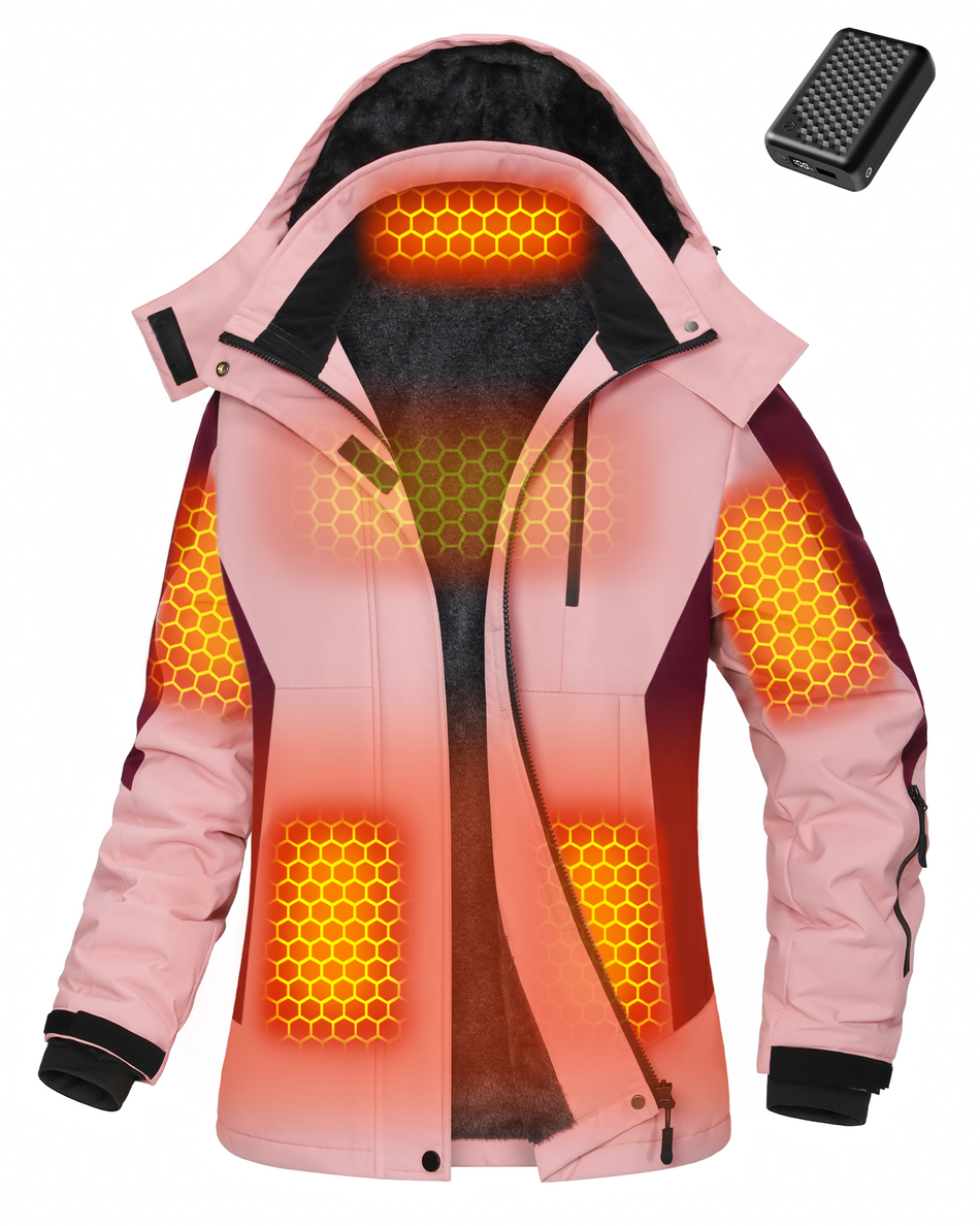 Women's Color-Block Hardshell 6-Zone Graphene Heated Jacket