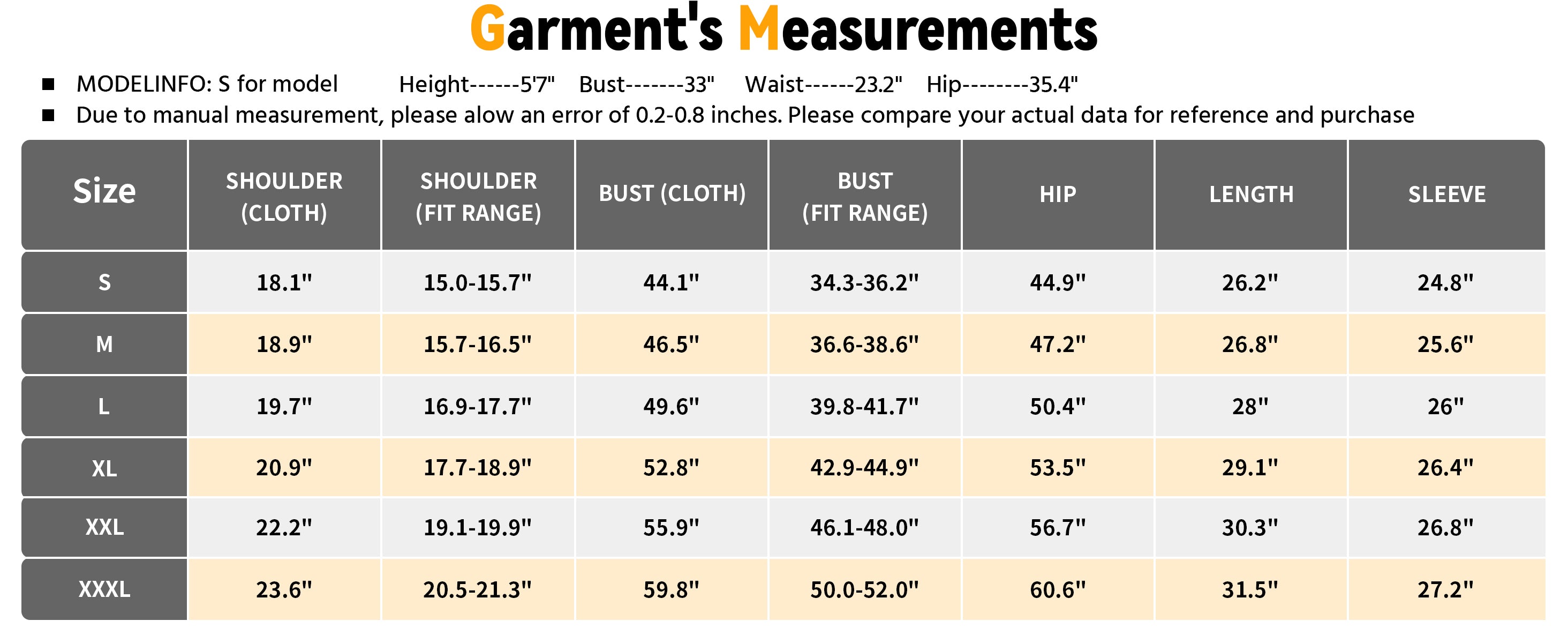 Size guide