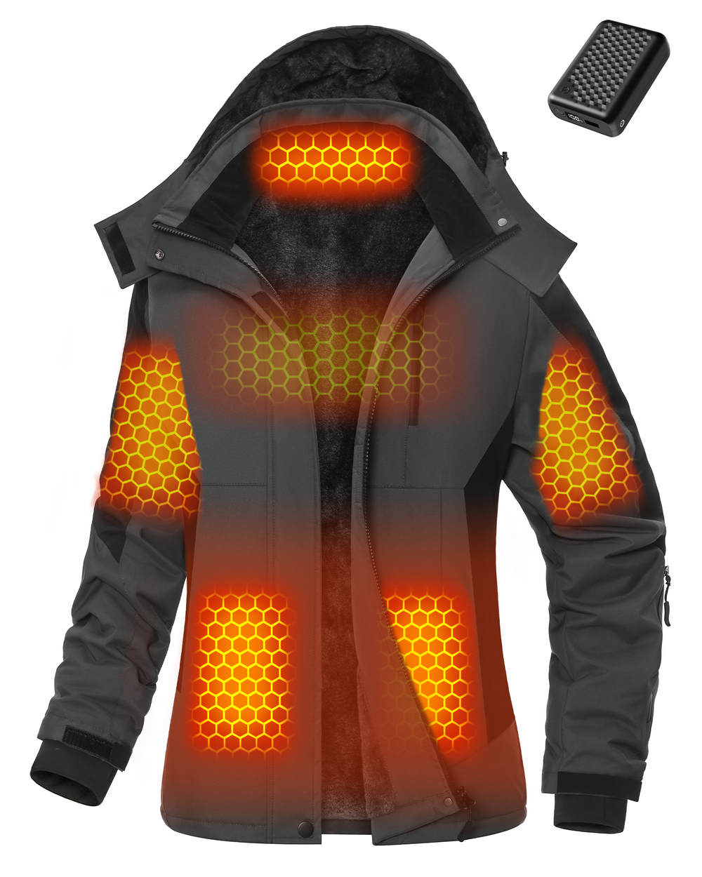 Women's Color-Block Hardshell 6-Zone Graphene Heated Jacket