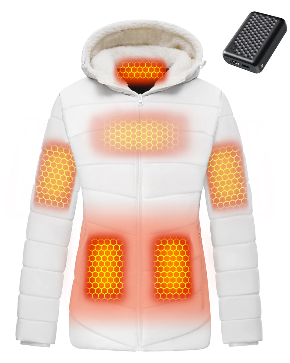 Women's Cropped Puffer 6-Zone Graphene Heated Jacket