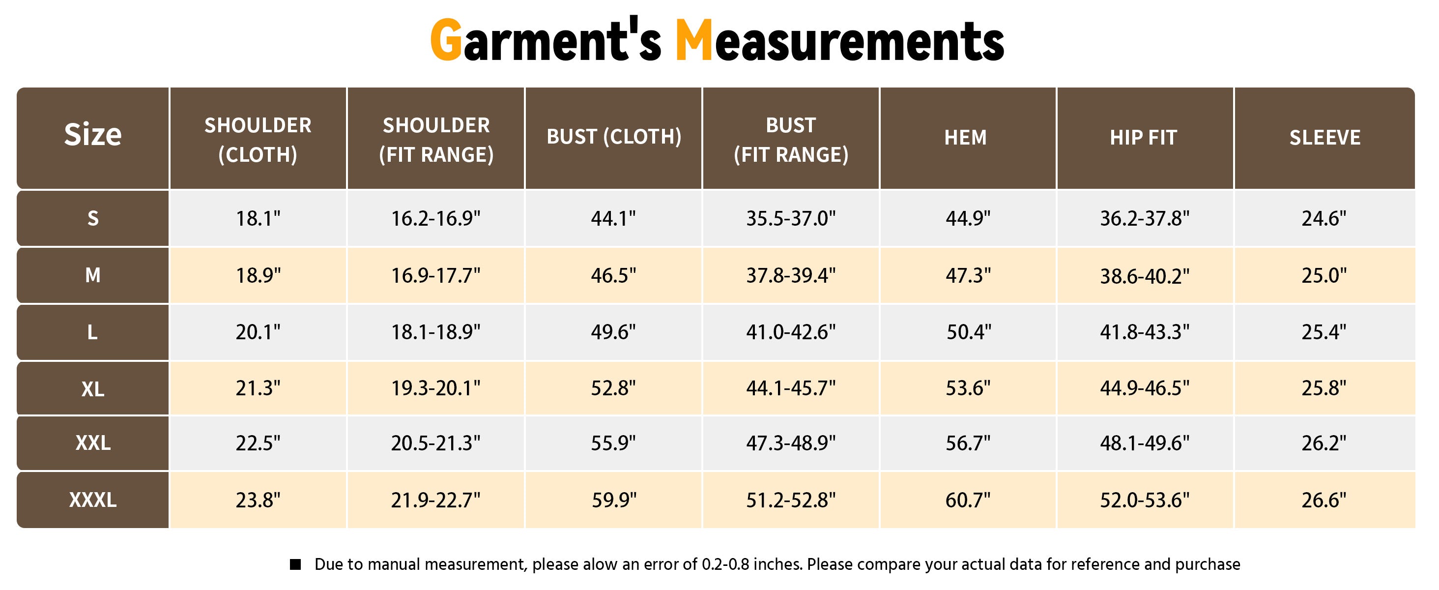 Size guide