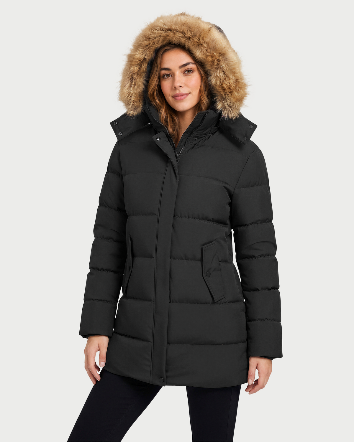 Women's Long Heated Puffer Coat (Regular Fit),GW882411