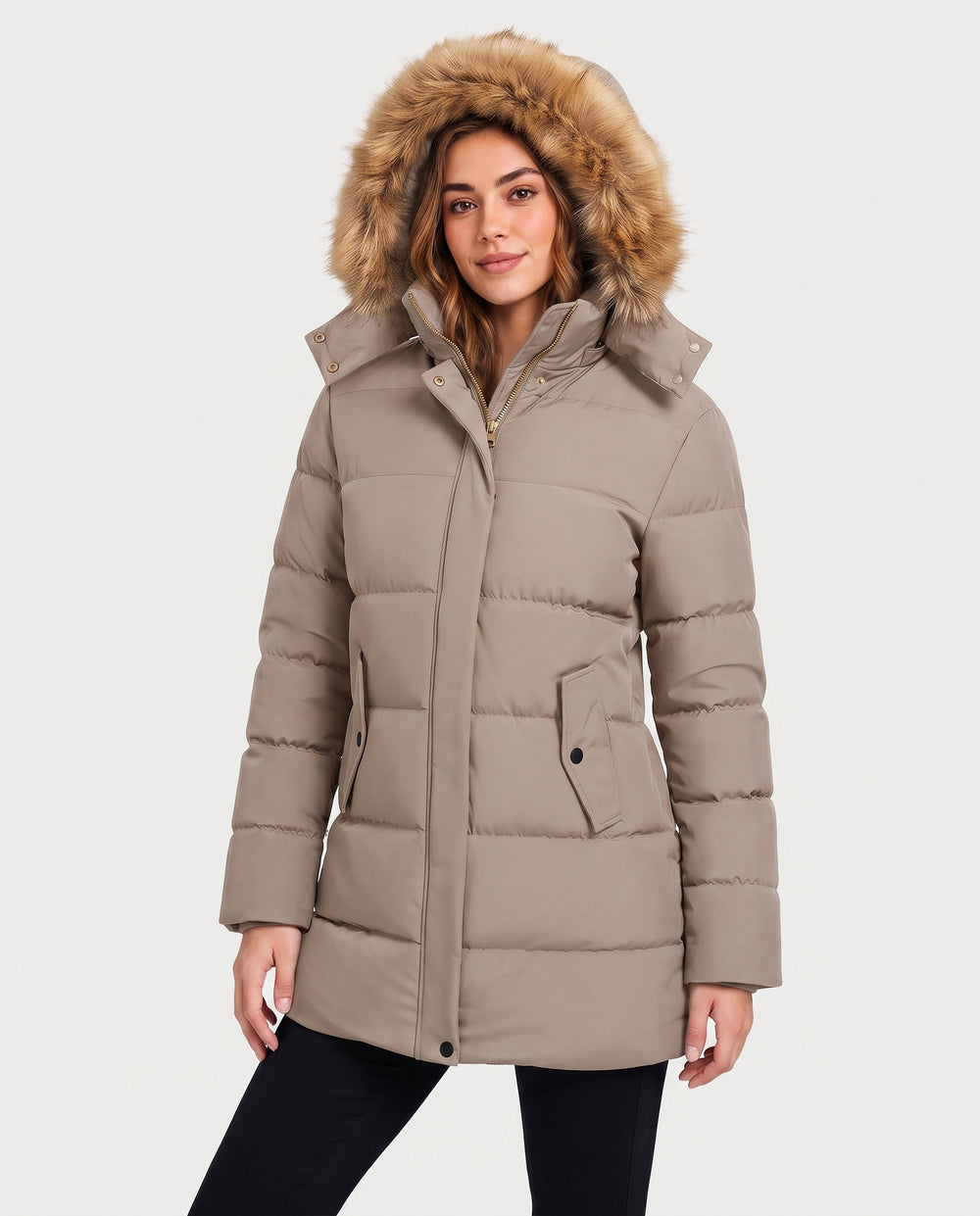 Women's Mid-Length Puffer 6-Zone Graphene Heated Coat