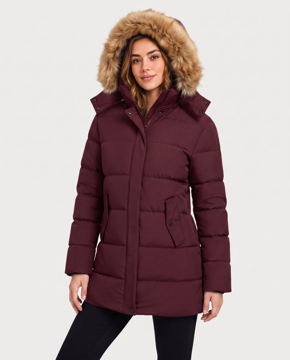 Women's Mid-Length Puffer 6-Zone Graphene Heated Coat