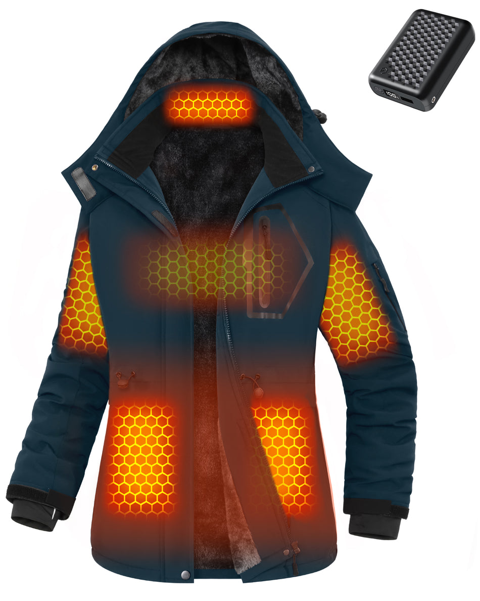 Women's Drawstring Hardshell 6-Zone Graphene Heated Jacket