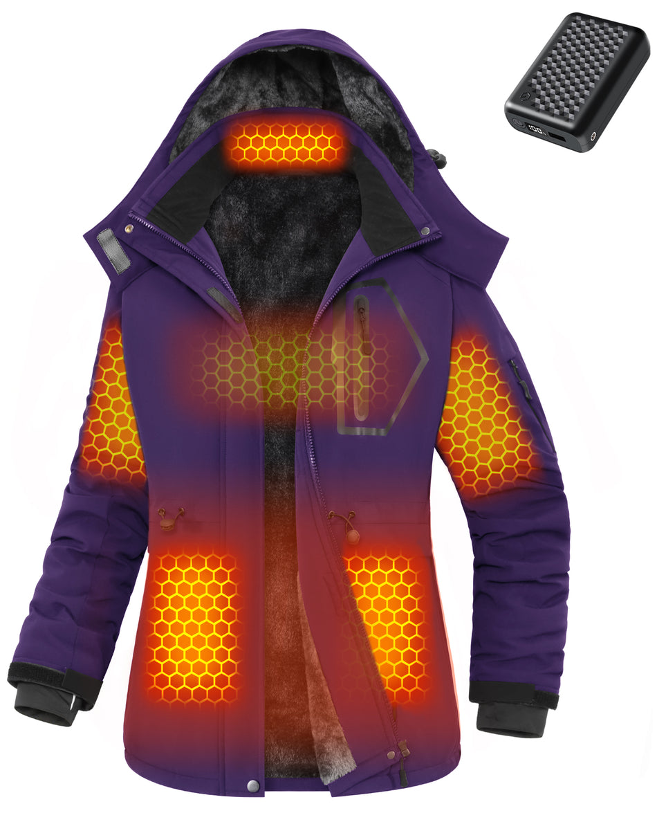 Women's Drawstring Hardshell 6-Zone Graphene Heated Jacket