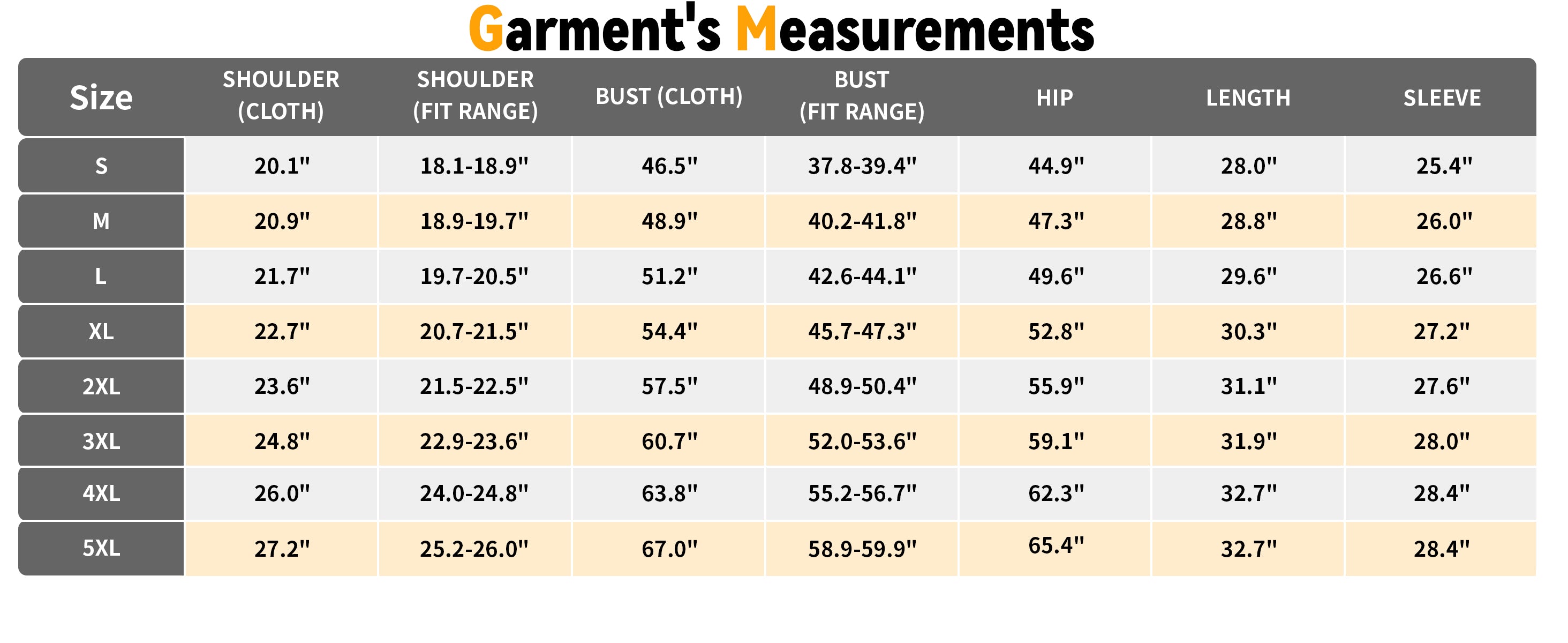 Size guide