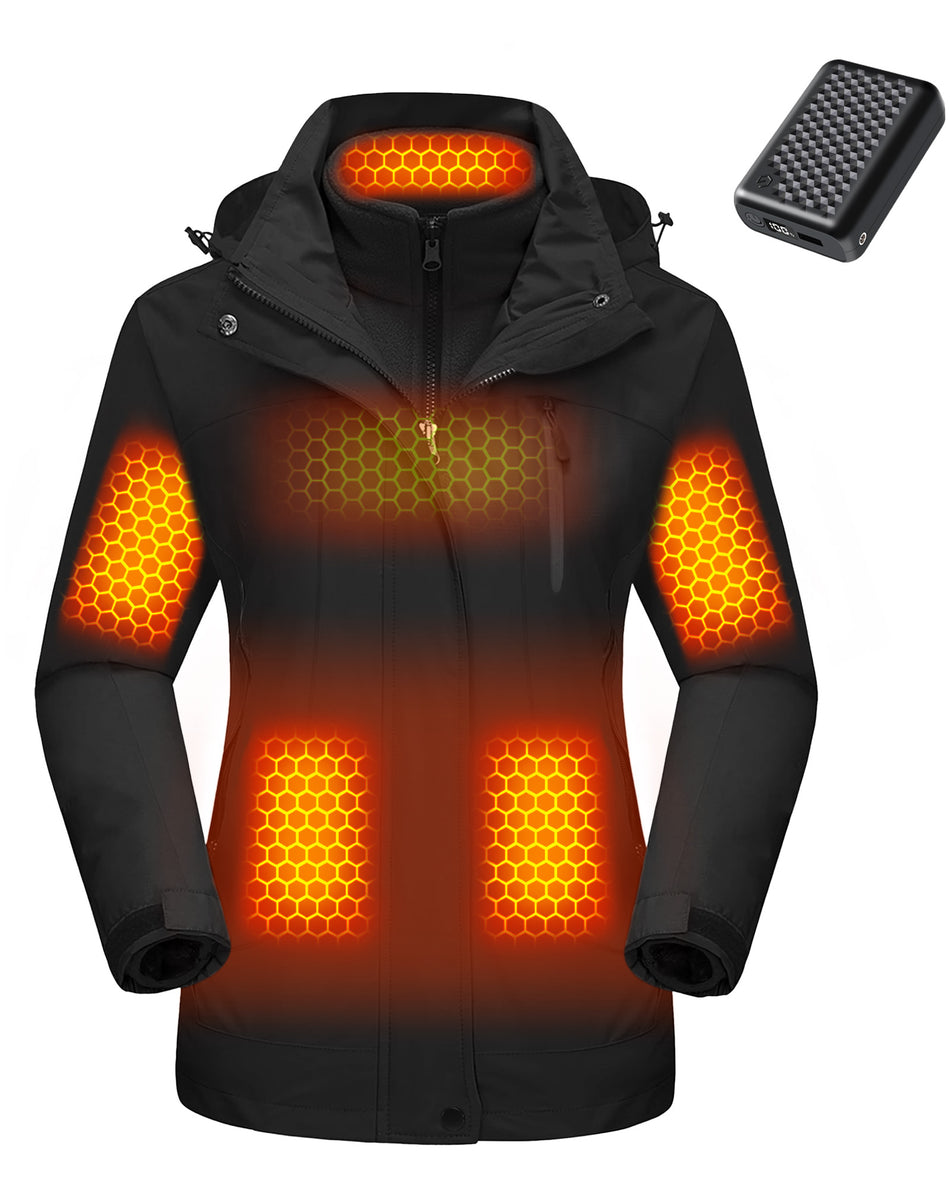Women's 3-in-1 6-Zone Graphene Heated Jacket