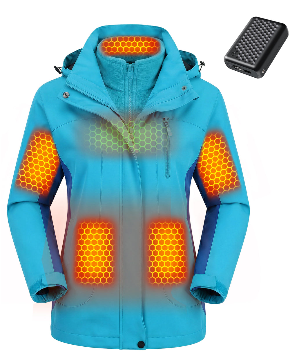 Women's 3-in-1 6-Zone Graphene Heated Jacket