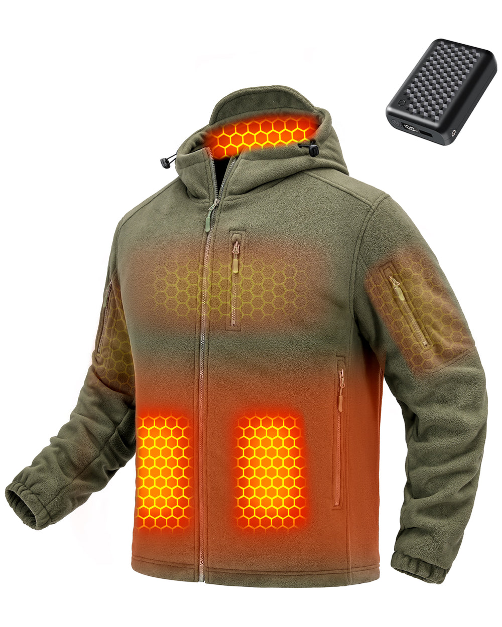 Men's Fleece 6-Zone Graphene Heated Jacket