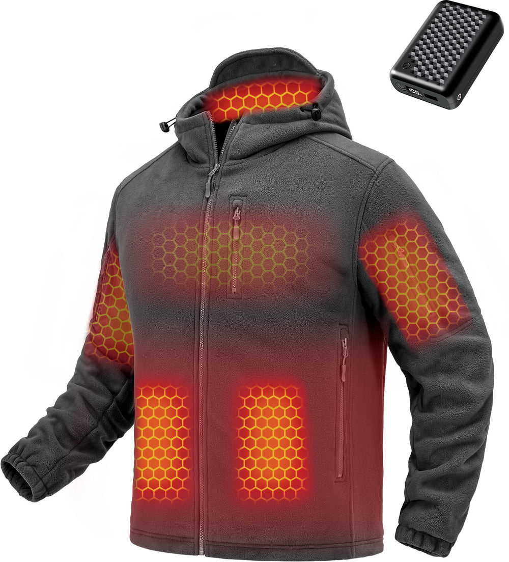 Men's Fleece 6-Zone Graphene Heated Jacket