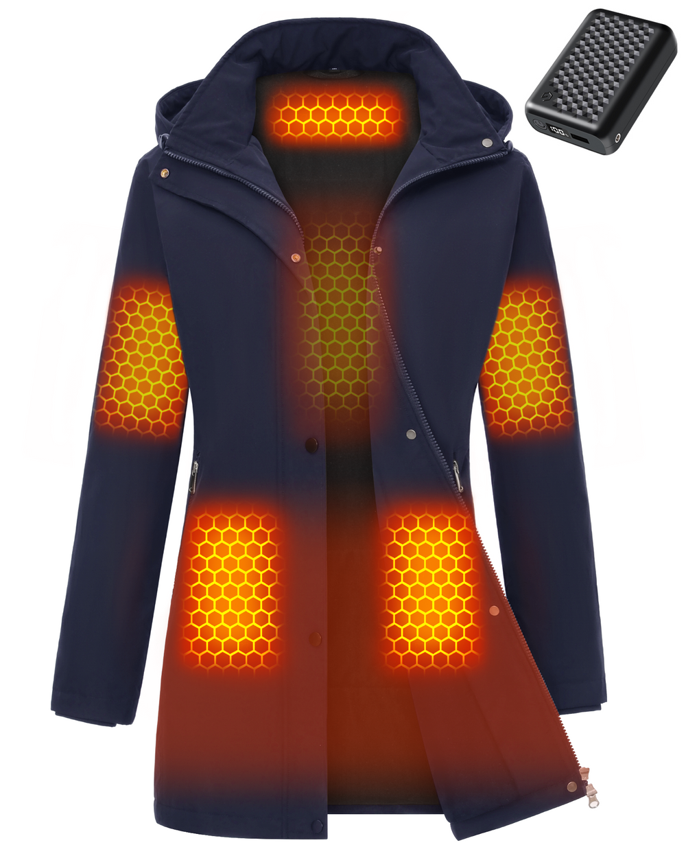 Women's Trench 6-Zone Graphene Heated Coat