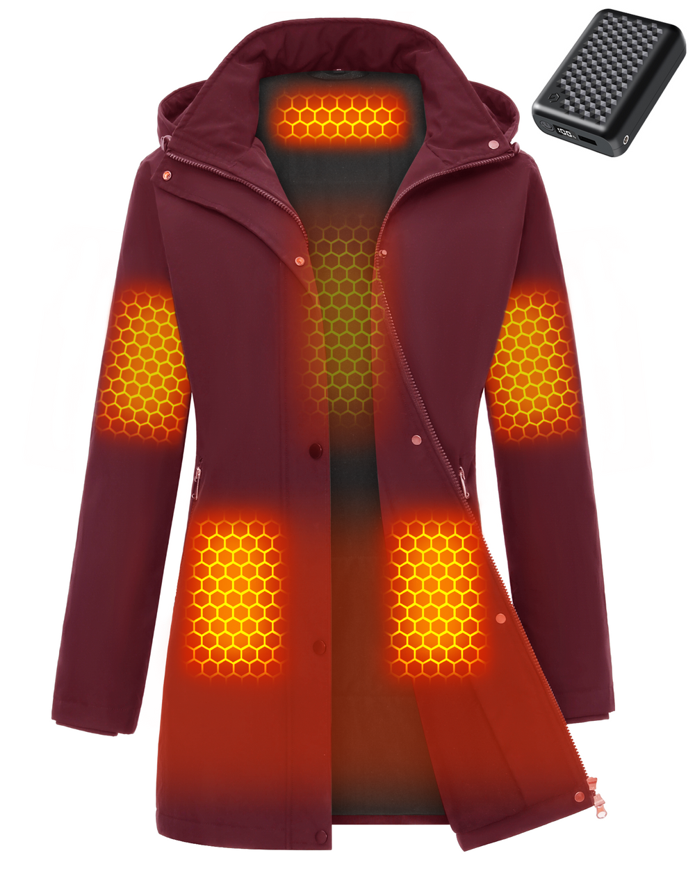Women's Trench 6-Zone Graphene Heated Coat