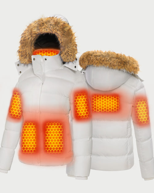 Women's Thick Quilted Heated Jacket (Slim Fit),W882431