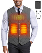 Men's Slim Fit Business 4-Zone Graphene Heated Vest