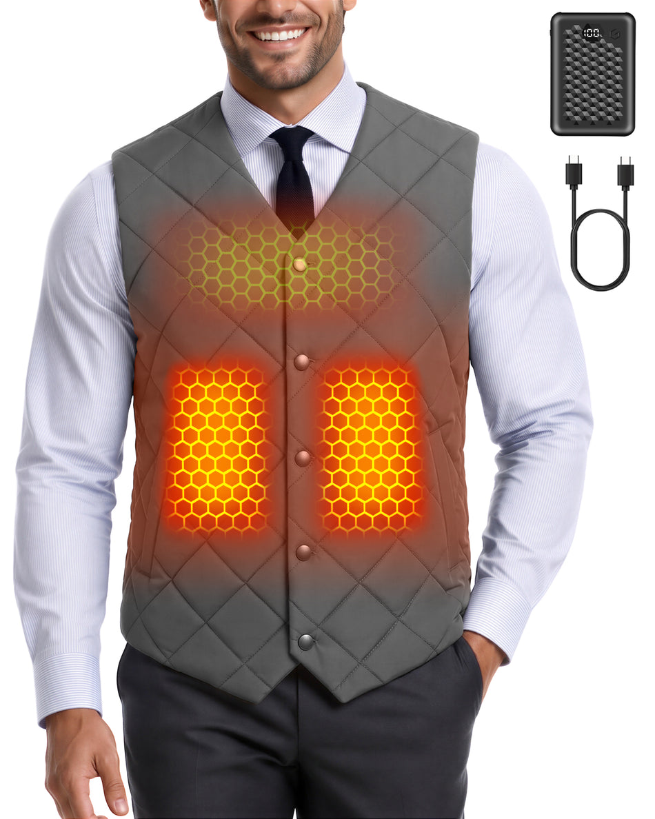 Men's Slim Fit Business 4-Zone Graphene Heated Vest