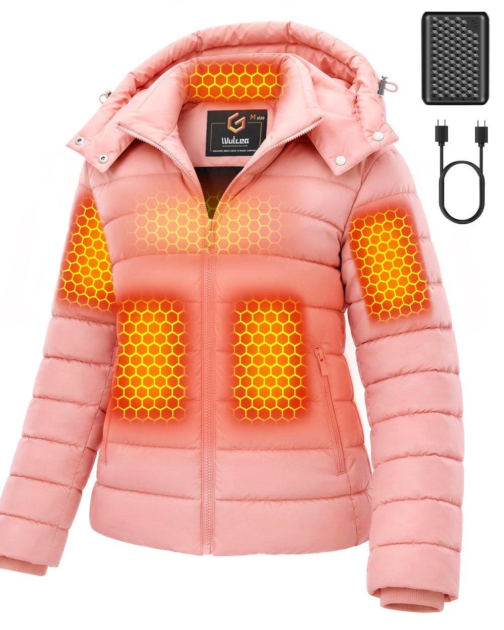 Women's Lightweight Puffer 6-Zone Graphene Heated Jacket