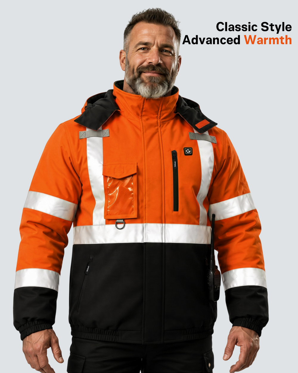 Men's Waterproof Hi-Vis 6-Zone Graphene Heated Jacket