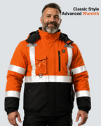 Men's Waterproof Hi-Vis 6-Zone Graphene Heated Jacket