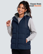 Women's Waterproof Hooded 4-Zone Graphene Heated Vest