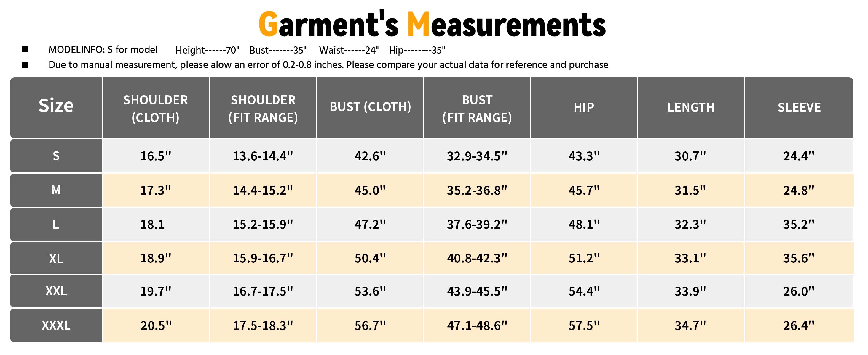 Size guide