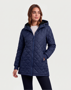 Women's Hooded Quilted 6-Zone Graphene Heated Jacket