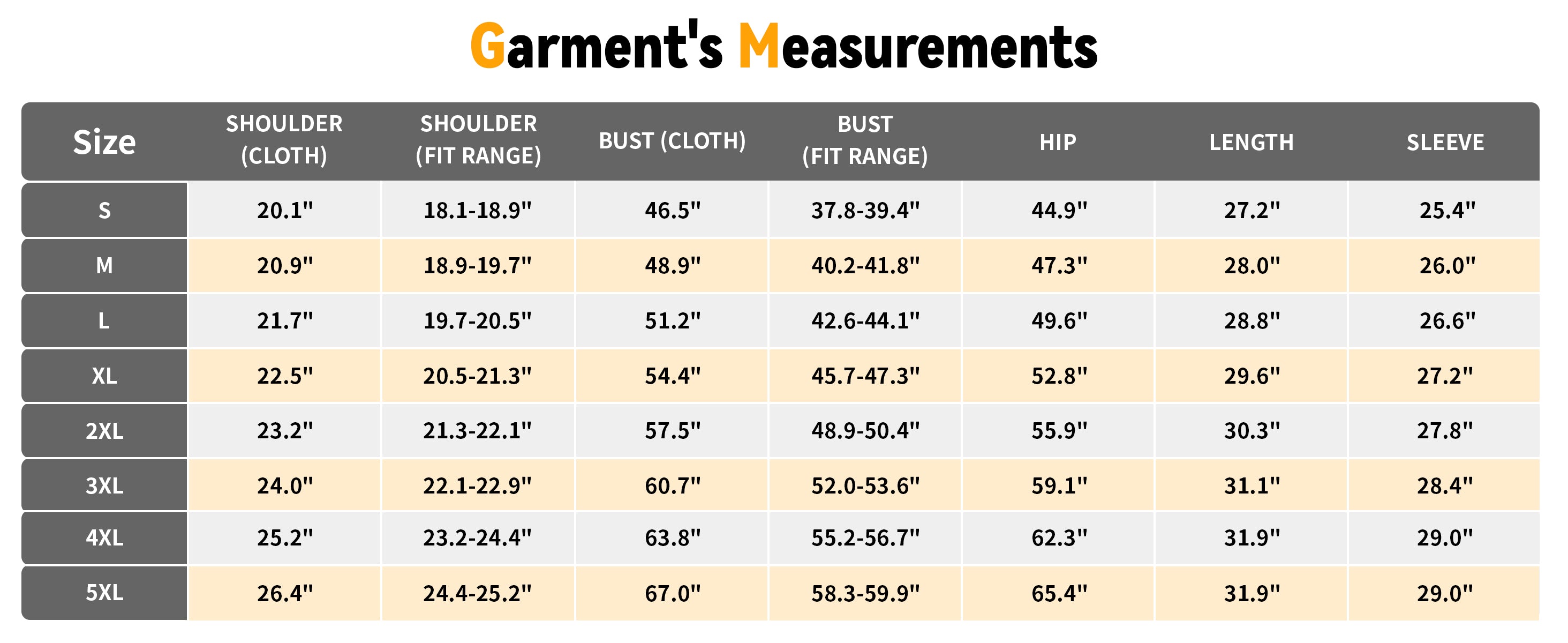 Size guide