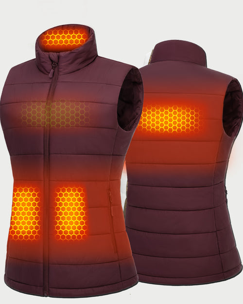 Women's Hooded Heated Vest (Thicken Fleece),W882529