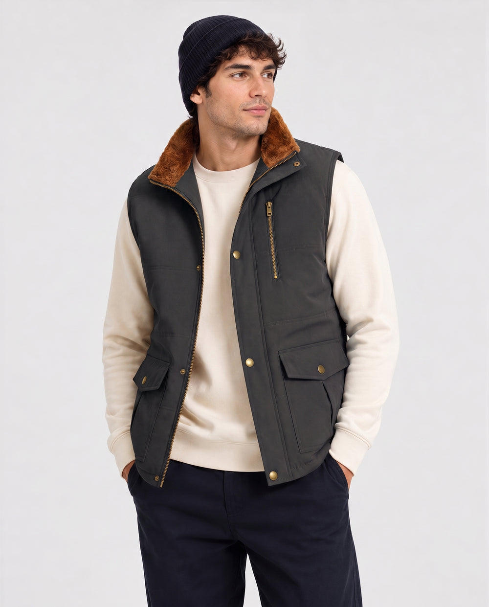 Men's Graphene Heated Utility Vest (Fleece-Lined),M882535