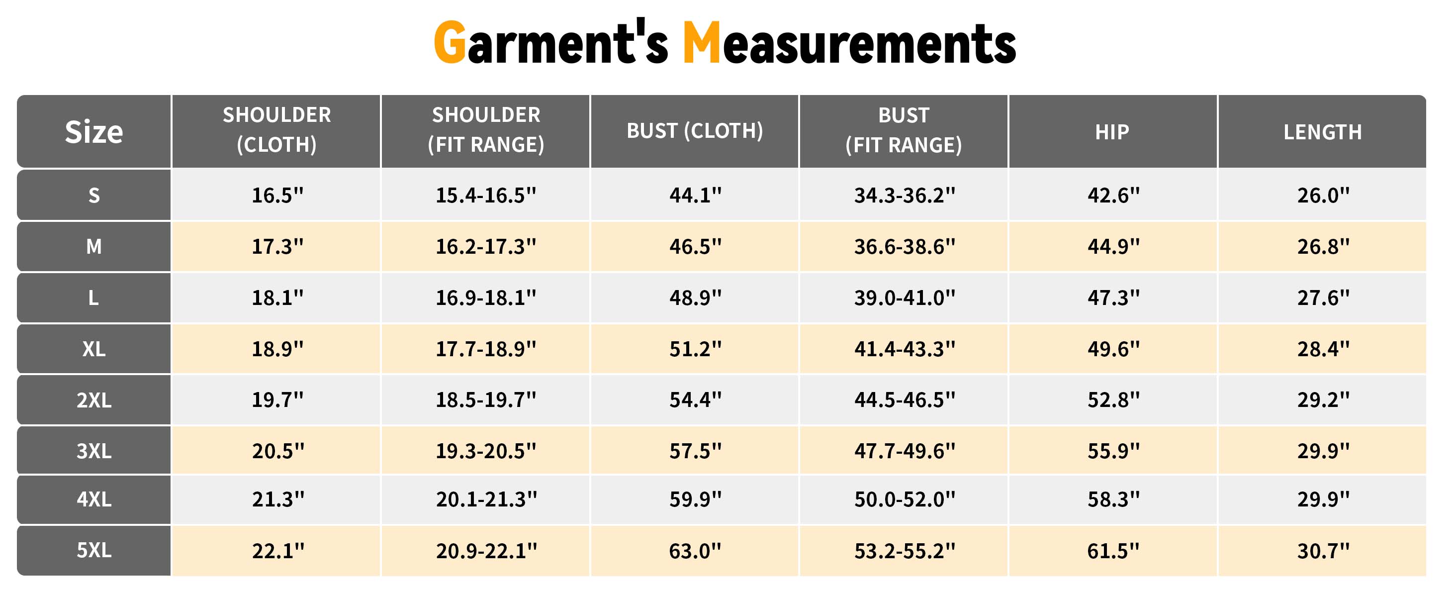 Size guide