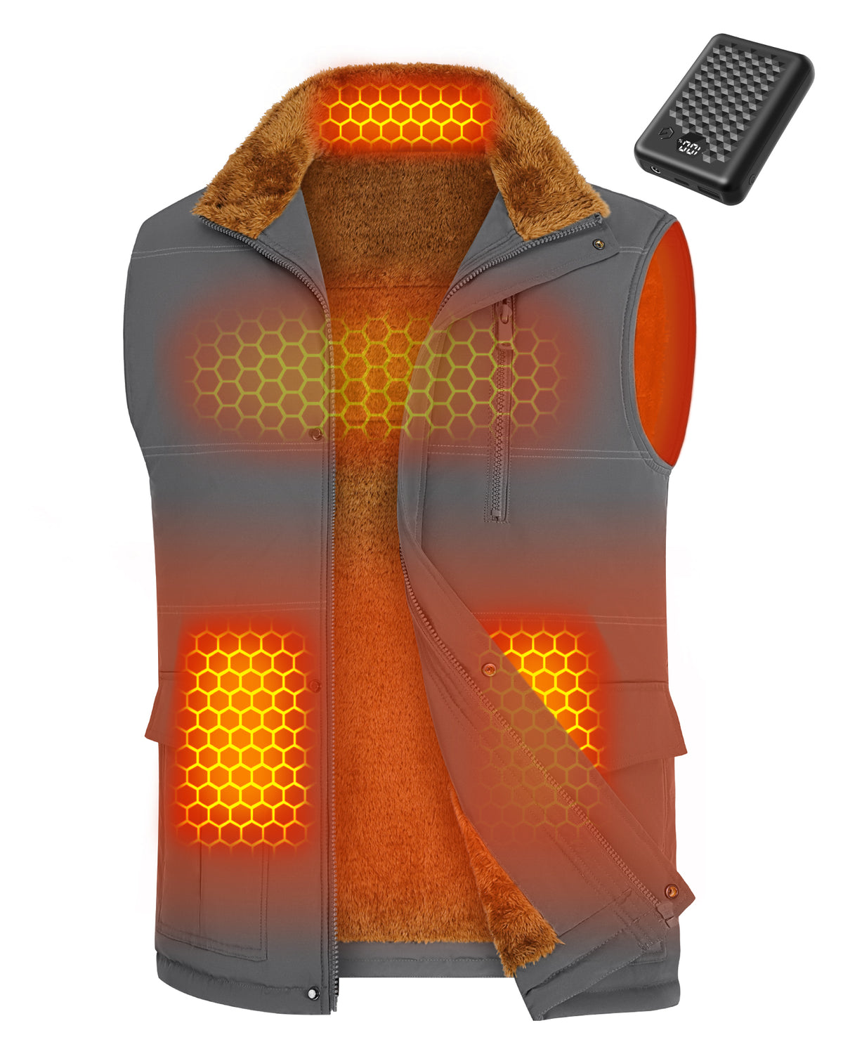 Men's Graphene Heated Utility Vest (Fleece-Lined),M882535