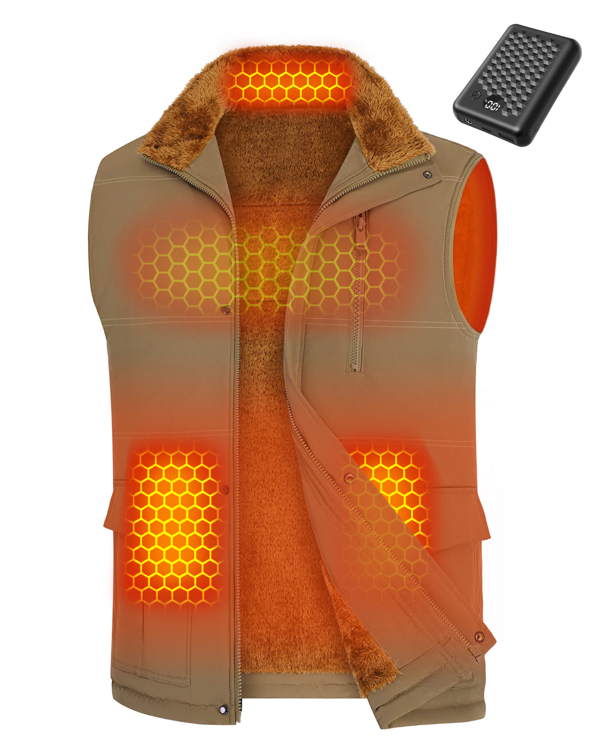 Men's Graphene Heated Utility Vest (Fleece-Lined),M882535