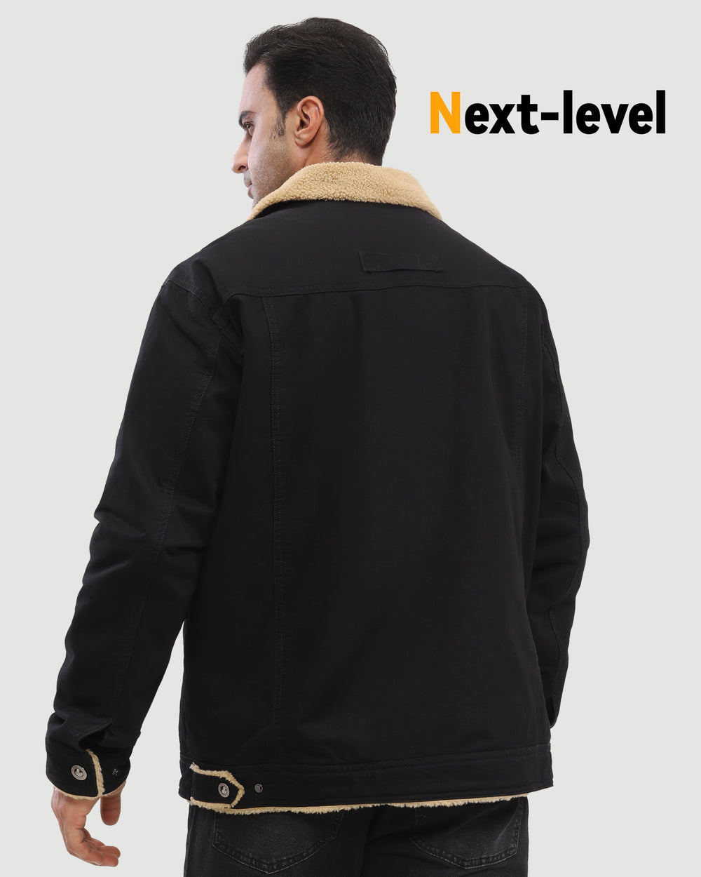Men's Fleece-Lined Button-Up Denim 6-Zone Graphene Heated Jacket