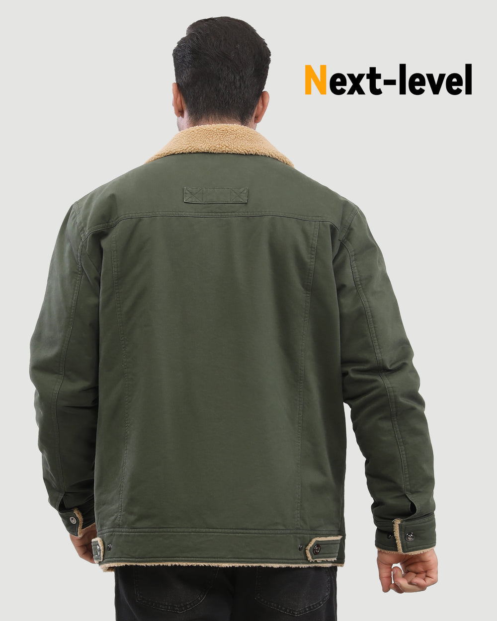 Men's Fleece-Lined Button-Up Denim 6-Zone Graphene Heated Jacket