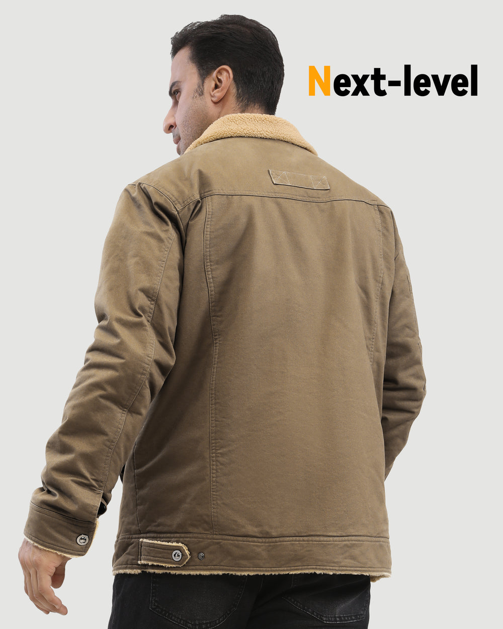 Men's Fleece-Lined Button-Up Denim 6-Zone Graphene Heated Jacket