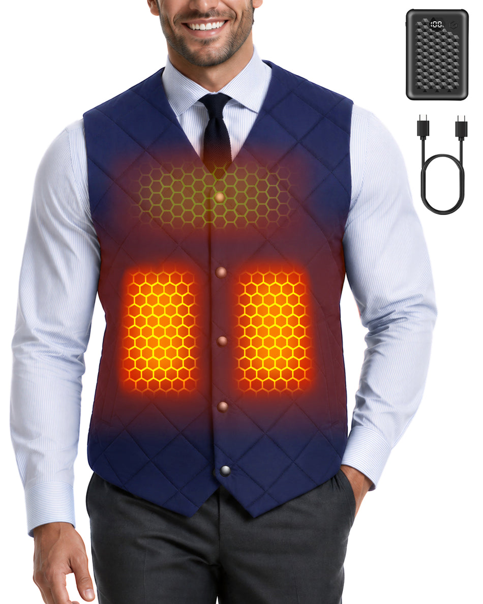 Men's Slim Fit Business 4-Zone Graphene Heated Vest