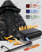 Men's Fur-Lined 6-Zone Graphene Heated Jacket