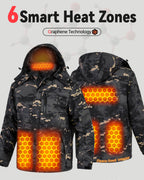Men's Fur-Lined 6-Zone Graphene Heated Jacket