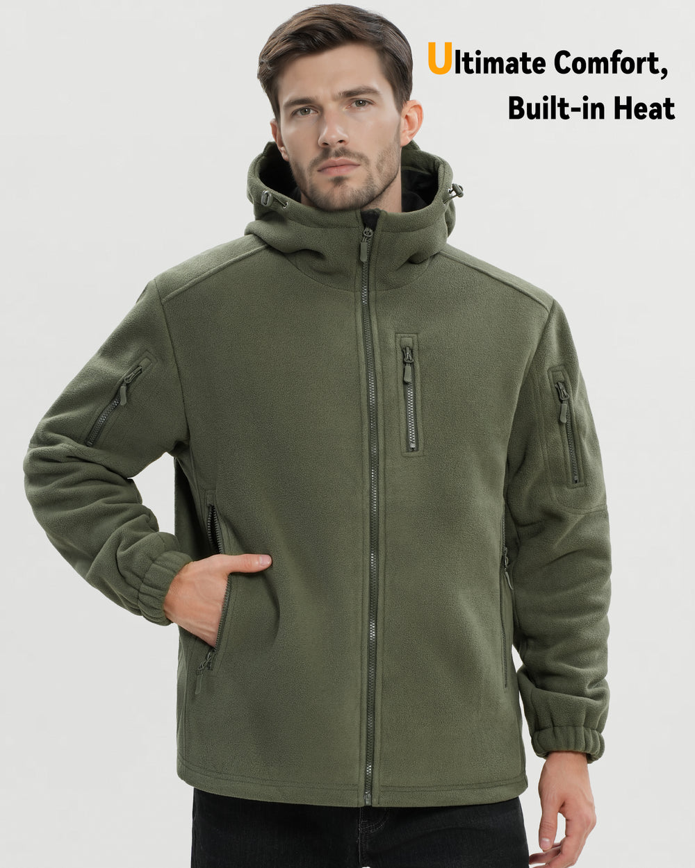 Men's Fleece 6-Zone Graphene Heated Jacket