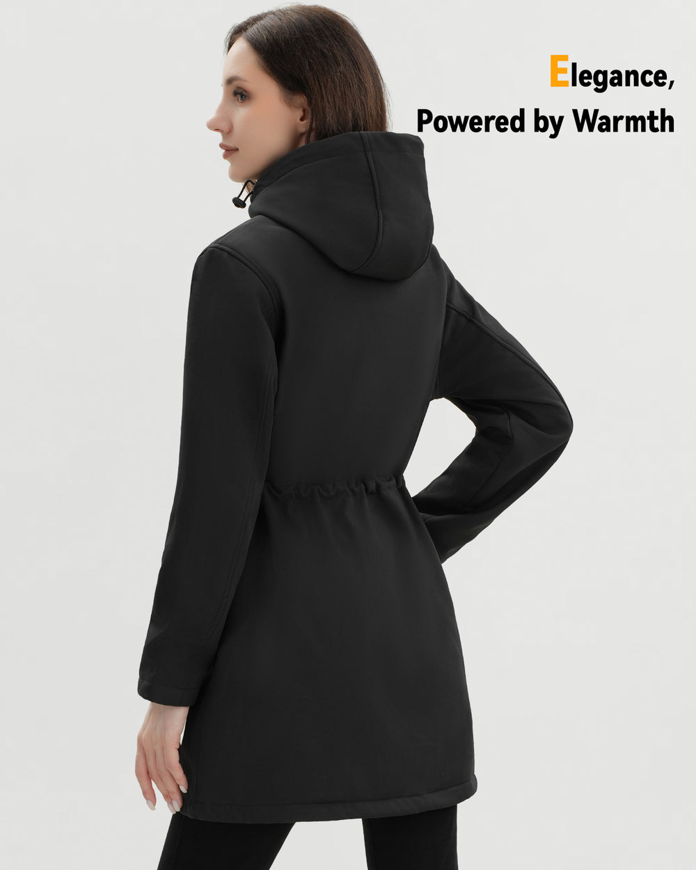 Women's Drawstring 6-Zone Graphene Heated Coat